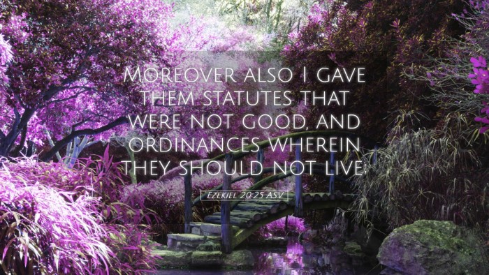 Picture 05 - Ezekiel 20:25 ASV Desktop Wallpaper - Moreover also I gave them statutes that were not - Desktop Bible Verse Wallpaper