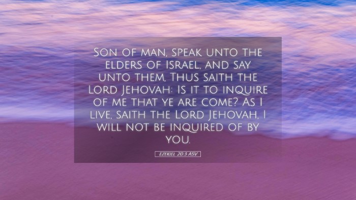 Picture 05 - Ezekiel 20:3 ASV Desktop Wallpaper - Son of man, speak unto the elders of Israel, and - Desktop Bible Verse Wallpaper