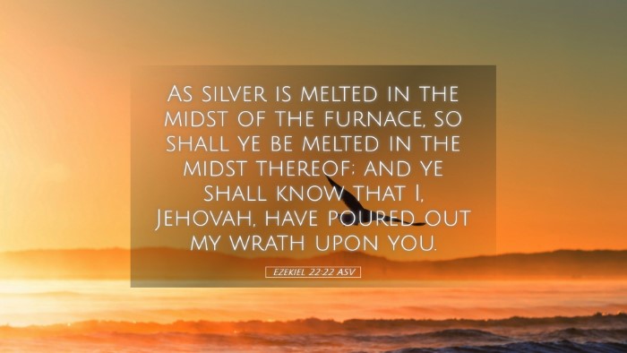 Picture 05 - Ezekiel 22:22 ASV Desktop Wallpaper - As silver is melted in the midst of the furnace, - Desktop Bible Verse Wallpaper