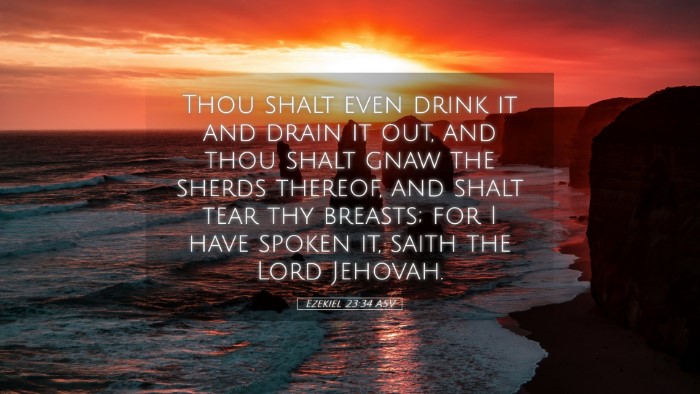 Picture 05 - Ezekiel 23:34 ASV Desktop Wallpaper - Thou shalt even drink it and drain it out, and - Desktop Bible Verse Wallpaper