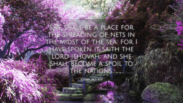 Picture 05 - Ezekiel 26:5 ASV Desktop Wallpaper - She shall be a place for the spreading of nets in - Desktop Bible Verse Wallpaper