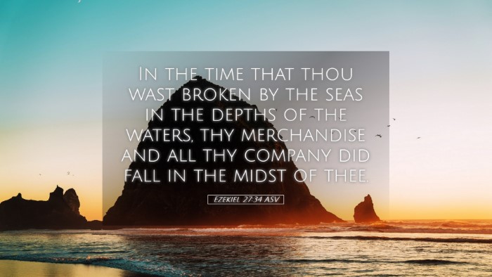 Picture 05 - Ezekiel 27:34 ASV Desktop Wallpaper - In the time that thou wast broken by the seas in - Desktop Bible Verse Wallpaper