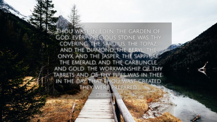 Picture 05 - Ezekiel 28:13 ASV Desktop Wallpaper - Thou wast in Eden, the garden of God; every - Desktop Bible Verse Wallpaper