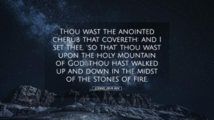 Picture 05 - Ezekiel 28:14 ASV Desktop Wallpaper - Thou wast the anointed cherub that covereth: and - Desktop Bible Verse Wallpaper