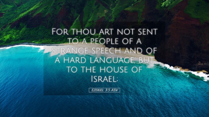 Picture 05 - Ezekiel 3:5 ASV Desktop Wallpaper - For thou art not sent to a people of a strange - Desktop Bible Verse Wallpaper