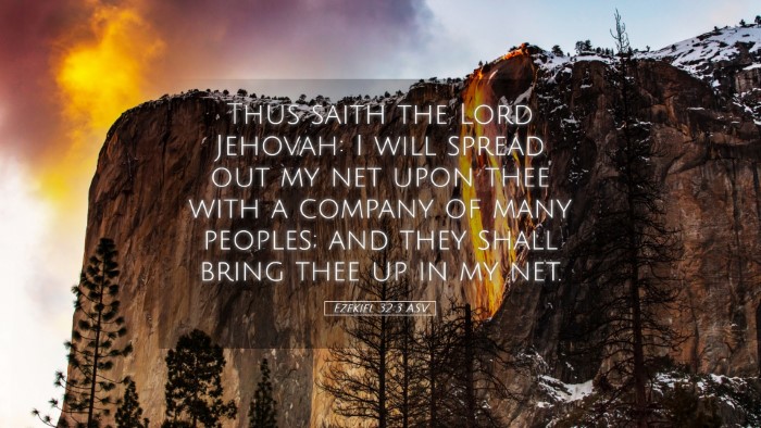Picture 05 - Ezekiel 32:3 ASV Desktop Wallpaper - Thus saith the Lord Jehovah: I will spread out my - Desktop Bible Verse Wallpaper
