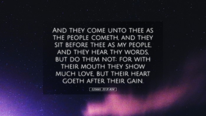 Picture 05 - Ezekiel 33:31 ASV Desktop Wallpaper - And they come unto thee as the people cometh, and - Desktop Bible Verse Wallpaper