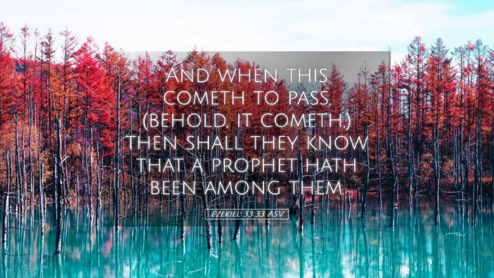 Picture 05 - Ezekiel 33:33 ASV Desktop Wallpaper - And when this cometh to pass, (behold, it - Desktop Bible Verse Wallpaper