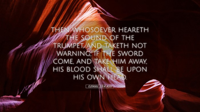 Picture 05 - Ezekiel 33:4 ASV Desktop Wallpaper - then whosoever heareth the sound of the trumpet, - Desktop Bible Verse Wallpaper