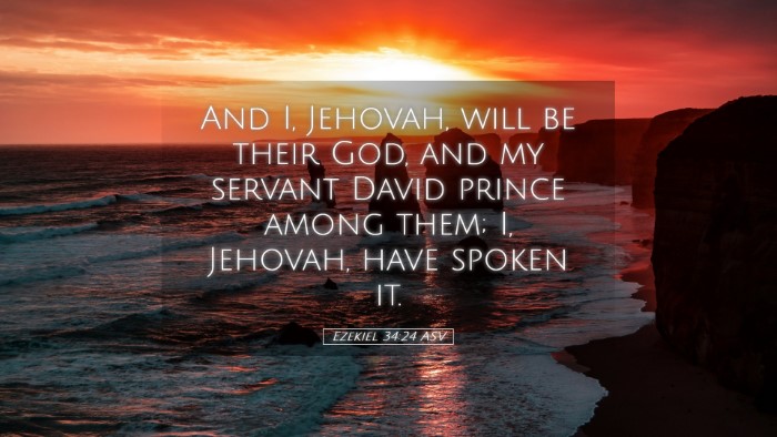 Picture 05 - Ezekiel 34:24 ASV Desktop Wallpaper - And I, Jehovah, will be their God, and my servant - Desktop Bible Verse Wallpaper