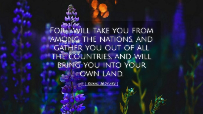 Picture 05 - Ezekiel 36:24 ASV Desktop Wallpaper - For I will take you from among the nations, and - Desktop Bible Verse Wallpaper