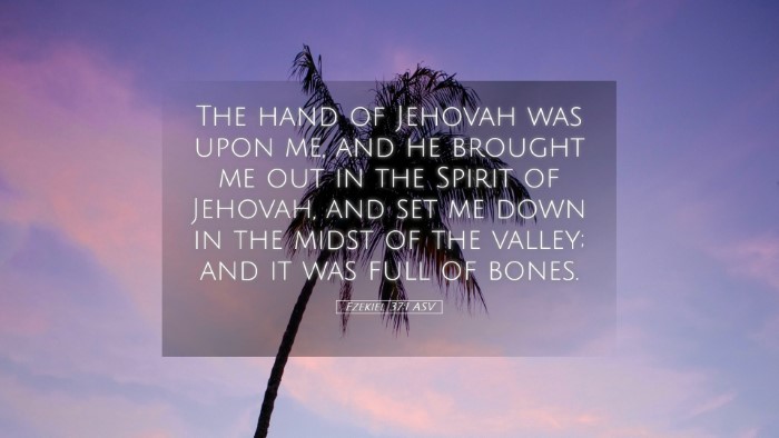 Picture 05 - Ezekiel 37:1 ASV Desktop Wallpaper - The hand of Jehovah was upon me, and he brought - Desktop Bible Verse Wallpaper