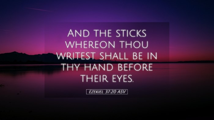 Picture 05 - Ezekiel 37:20 ASV Desktop Wallpaper - And the sticks whereon thou writest shall be in - Desktop Bible Verse Wallpaper