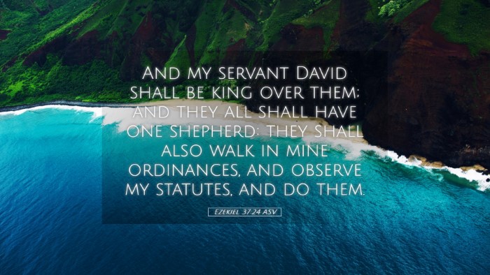 Picture 05 - Ezekiel 37:24 ASV Desktop Wallpaper - And my servant David shall be king over them; and - Desktop Bible Verse Wallpaper