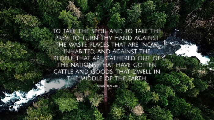 Picture 05 - Ezekiel 38:12 ASV Desktop Wallpaper - to take the spoil and to take the prey; to turn - Desktop Bible Verse Wallpaper