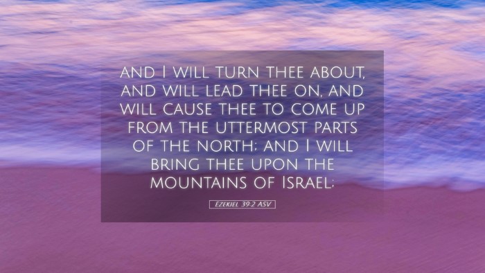 Picture 05 - Ezekiel 39:2 ASV Desktop Wallpaper - and I will turn thee about, and will lead thee - Desktop Bible Verse Wallpaper