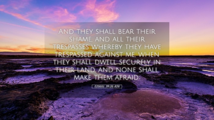 Picture 05 - Ezekiel 39:26 ASV Desktop Wallpaper - And they shall bear their shame, and all their - Desktop Bible Verse Wallpaper