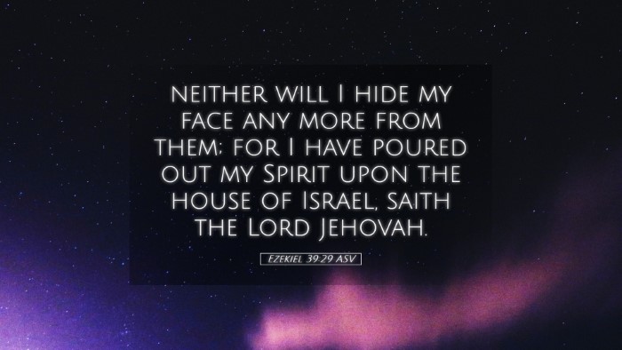 Picture 05 - Ezekiel 39:29 ASV Desktop Wallpaper - neither will I hide my face any more from them; - Desktop Bible Verse Wallpaper