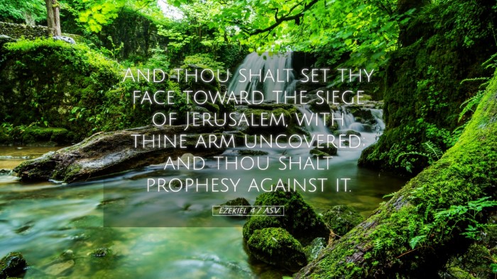 Picture 05 - Ezekiel 4:7 ASV Desktop Wallpaper - And thou shalt set thy face toward the siege of - Desktop Bible Verse Wallpaper