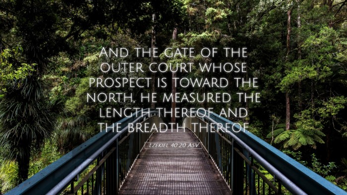 Picture 05 - Ezekiel 40:20 ASV Desktop Wallpaper - And the gate of the outer court whose prospect is - Desktop Bible Verse Wallpaper