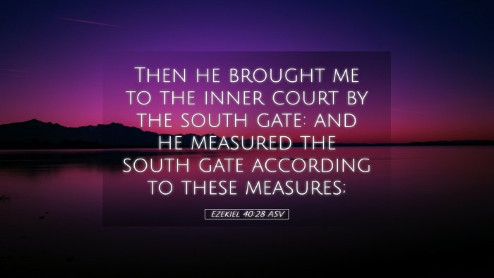 Picture 05 - Ezekiel 40:28 ASV Desktop Wallpaper - Then he brought me to the inner court by the - Desktop Bible Verse Wallpaper