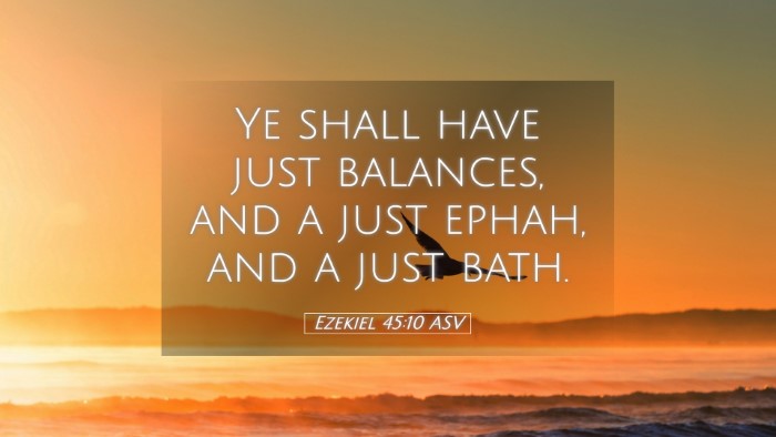 Picture 05 - Ezekiel 45:10 ASV Desktop Wallpaper - Ye shall have just balances, and a just ephah, - Desktop Bible Verse Wallpaper