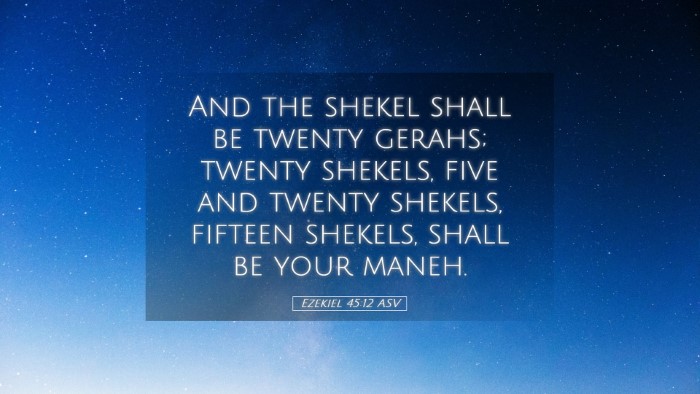 Picture 05 - Ezekiel 45:12 ASV Desktop Wallpaper - And the shekel shall be twenty gerahs; twenty - Desktop Bible Verse Wallpaper
