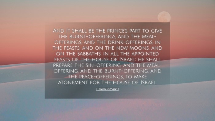 Picture 05 - Ezekiel 45:17 ASV Desktop Wallpaper - And it shall be the prince's part to give the - Desktop Bible Verse Wallpaper