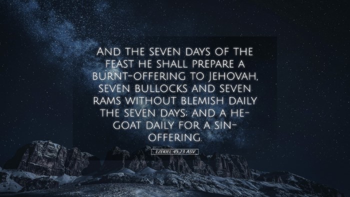 Picture 05 - Ezekiel 45:23 ASV Desktop Wallpaper - And the seven days of the feast he shall prepare - Desktop Bible Verse Wallpaper