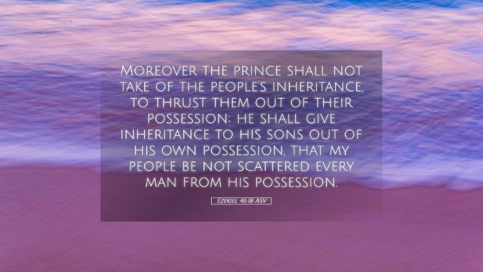 Picture 05 - Ezekiel 46:18 ASV Desktop Wallpaper - Moreover the prince shall not take of the - Desktop Bible Verse Wallpaper