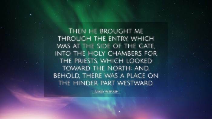 Picture 05 - Ezekiel 46:19 ASV Desktop Wallpaper - Then he brought me through the entry, which was - Desktop Bible Verse Wallpaper