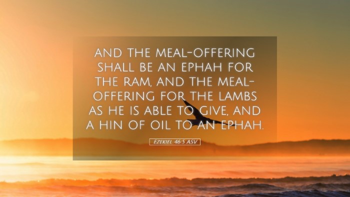 Picture 05 - Ezekiel 46:5 ASV Desktop Wallpaper - and the meal-offering shall be an ephah for the - Desktop Bible Verse Wallpaper