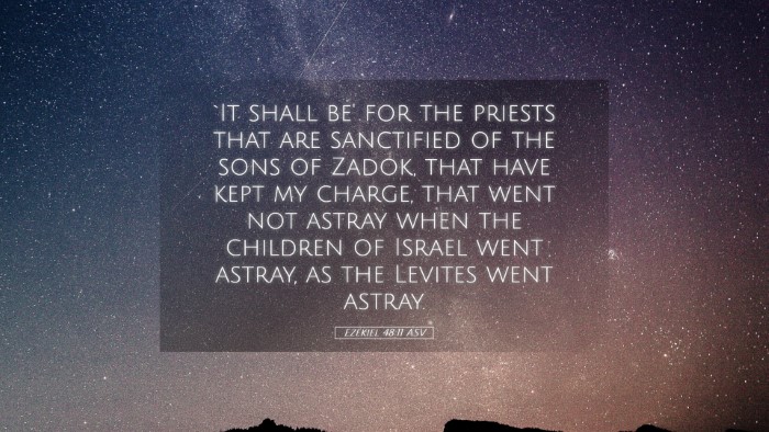 Picture 05 - Ezekiel 48:11 ASV Desktop Wallpaper - `It shall be' for the priests that are sanctified - Desktop Bible Verse Wallpaper