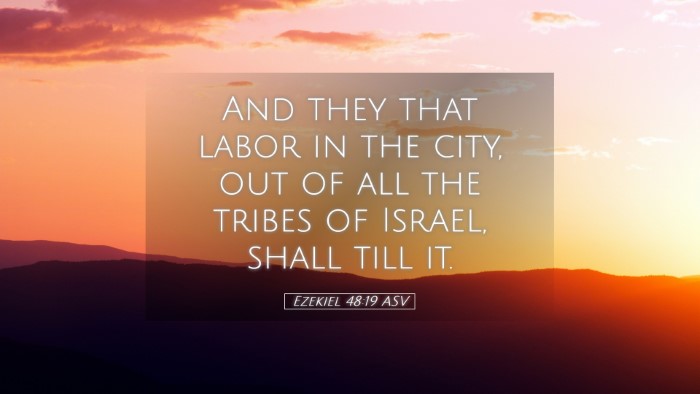 Picture 05 - Ezekiel 48:19 ASV Desktop Wallpaper - And they that labor in the city, out of all the - Desktop Bible Verse Wallpaper