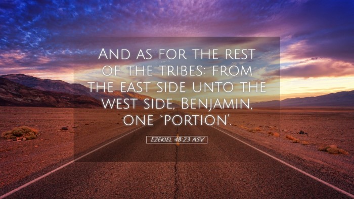 Picture 05 - Ezekiel 48:23 ASV Desktop Wallpaper - And as for the rest of the tribes: from the east - Desktop Bible Verse Wallpaper