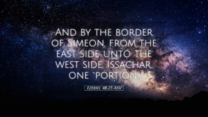 Picture 05 - Ezekiel 48:25 ASV Desktop Wallpaper - And by the border of Simeon, from the east side - Desktop Bible Verse Wallpaper