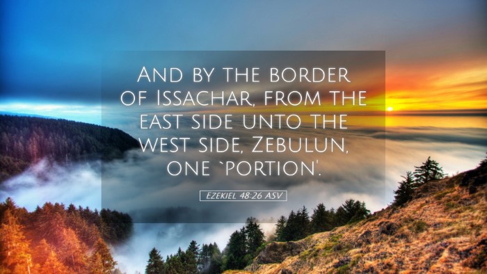 Picture 05 - Ezekiel 48:26 ASV Desktop Wallpaper - And by the border of Issachar, from the east side - Desktop Bible Verse Wallpaper