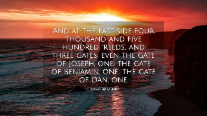 Picture 05 - Ezekiel 48:32 ASV Desktop Wallpaper - And at the east side four thousand and five - Desktop Bible Verse Wallpaper