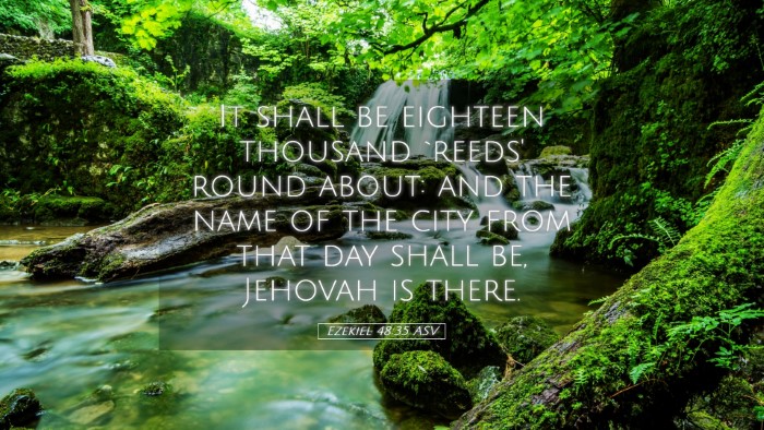 Picture 05 - Ezekiel 48:35 ASV Desktop Wallpaper - It shall be eighteen thousand `reeds' round - Desktop Bible Verse Wallpaper