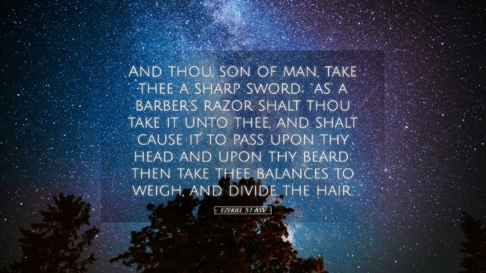Picture 05 - Ezekiel 5:1 ASV Desktop Wallpaper - And thou, son of man, take thee a sharp sword; - Desktop Bible Verse Wallpaper