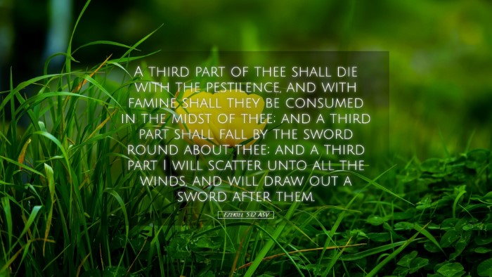 Picture 05 - Ezekiel 5:12 ASV Desktop Wallpaper - A third part of thee shall die with the - Desktop Bible Verse Wallpaper