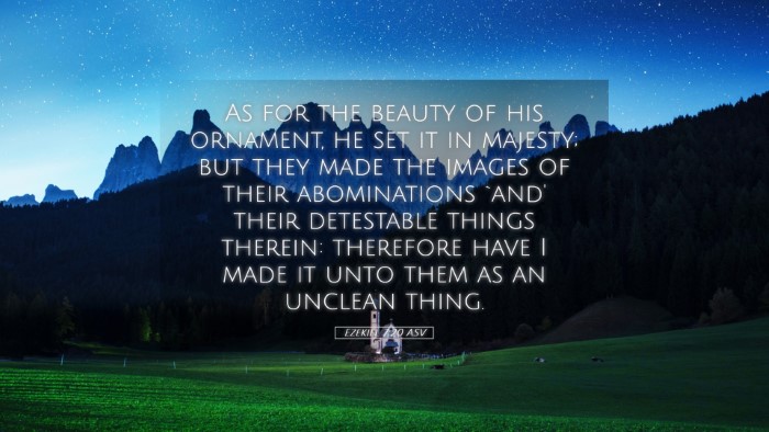 Picture 05 - Ezekiel 7:20 ASV Desktop Wallpaper - As for the beauty of his ornament, he set it in - Desktop Bible Verse Wallpaper