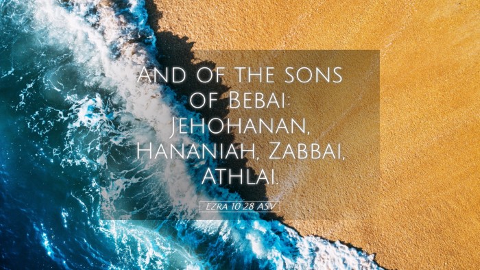 Picture 05 - Ezra 10:28 ASV Desktop Wallpaper - And of the sons of Bebai: Jehohanan, Hananiah, - Desktop Bible Verse Wallpaper