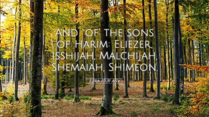 Picture 05 - Ezra 10:31 ASV Desktop Wallpaper - And `of' the sons of Harim: Eliezer, Isshijah, - Desktop Bible Verse Wallpaper