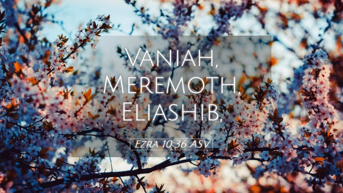 Picture 05 - Ezra 10:36 ASV Desktop Wallpaper - Vaniah, Meremoth, - Desktop Bible Verse Wallpaper