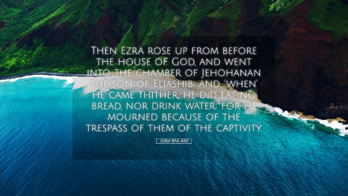 Picture 05 - Ezra 10:6 ASV Desktop Wallpaper - Then Ezra rose up from before the house of God, - Desktop Bible Verse Wallpaper