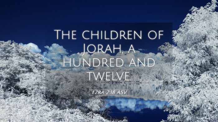 Picture 05 - Ezra 2:18 ASV Desktop Wallpaper - The children of Jorah, a hundred and - Desktop Bible Verse Wallpaper