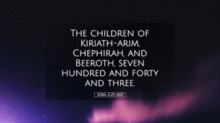 Picture 05 - Ezra 2:25 ASV Desktop Wallpaper - The children of Kiriath-arim, Chephirah, and - Desktop Bible Verse Wallpaper