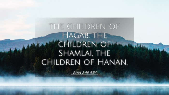 Picture 05 - Ezra 2:46 ASV Desktop Wallpaper - the children of Hagab, the children of Shamlai, - Desktop Bible Verse Wallpaper