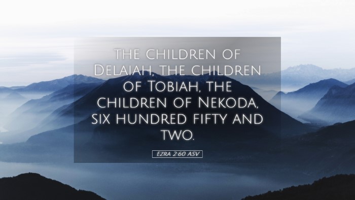 Picture 05 - Ezra 2:60 ASV Desktop Wallpaper - the children of Delaiah, the children of Tobiah, - Desktop Bible Verse Wallpaper